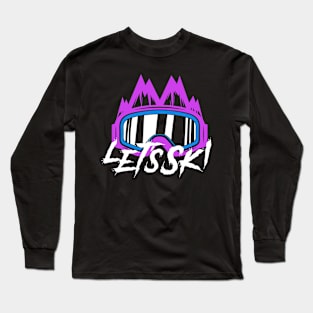 let's ski 70s 80s 90s retro vintage style skiing Long Sleeve T-Shirt